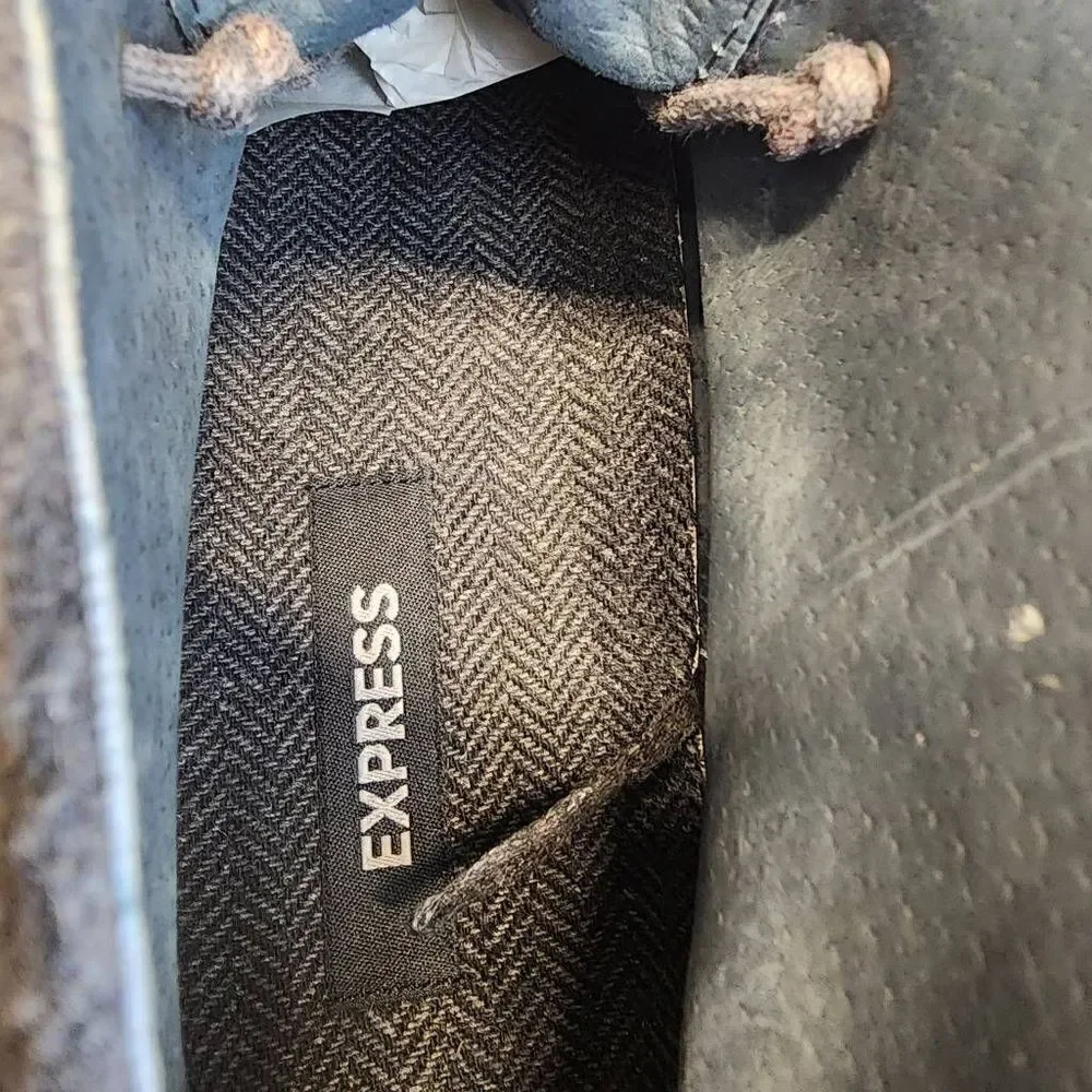 Express Men's Grey Wool Chukka Boots Size 7